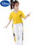 迪士尼（Disney）女童夏装套装2024新款网红洋气儿童中大童女孩夏季短袖运动两件套 317黄色 140 建议10-11岁