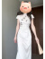 新中式国风盘扣改良立领旗袍女夏季细腰收腰修身显瘦清冷感长裙子 图片色 S