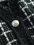 帕罗（PALUOPO） 羊绒衫女士马甲背心小香风黑白格毛衣坎肩针织毛衣ET20152R 黑色 105(适合115斤-135斤)