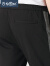金利来官方直发男士薄绒里布 休闲运动风 时尚拼接设计纯色休闲裤裤子长裤加厚 98-黑灰 30
