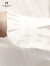 摩纳什丹 木耳立领衬衫女2022韩版白色衬衣荷叶边长袖打底衫纯棉 KFG6017 白色(加绒款) S
