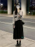 荧蒂（YINGDI）法式秋冬季连衣裙子2024新款女装秋装小个子毛衣茶系穿搭套装长裙 半身裙(单件) S