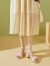 达芙妮（DAPHNE）网红韩版时尚女鞋2024年夏新款百搭粗跟时装仙女风凉鞋 米白色 37