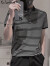 Colombass条纹polo衫短袖男夏季新款潮牌翻领半袖夏装男士体恤上衣 黑色 M(建议95-110斤左右)