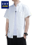 尚诺缘短袖衬衫男士夏季薄款宽松免烫纯棉衬衣上衣潮流休闲外套 白色 XL