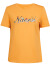 娜尔思（NAERSI）商场同款短袖上衣圆领通勤时尚优雅T恤女2024春夏新款 浅橙色 M
