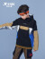 特步童装儿童外套中大童男童梭织厚外套保暖休闲运动上衣外套 纯正黑 120cm