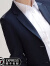 名流都会职业装女装套装长袖小西装女士正装工作西服面试 蓝色西装+裤子（两粒扣） XL（110-120斤）