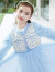 迪士尼（Disney）女童连衣裙儿童秋装2023新款艾莎公主裙洋气小香风裙子童装 米色 110cm