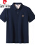 皮尔卡丹（pierre cardin）polo.衫男短袖t恤加肥加大码纯棉翻领胖子夏装纯色半袖t肥佬上衣 宝蓝 XL