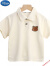 迪士尼（Disney）儿童POLO衫夏季新款男童白色翻领短袖中小童女童宝宝纯色透气T恤 小熊polo衫-浅绿 90 (适合身高80-90cm)