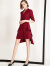 AUI 酒红色西装外套女2024春秋新款设计感时尚女装原创中长款西服 卡其色 M