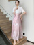 FENGEYA品牌女装连衣裙女国风新中式2024年夏季新款马面裙小个子套装裙子 短款粉色马面裙+5822短袖衬衣 L