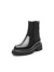 思加图冬季新款英伦风切尔西靴烟筒靴短靴粗跟女靴子S5978DD3 幽光黑（绒里） 40