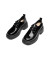 红蜻蜓小皮鞋新款复古通勤乐福鞋JK圆头舒适厚底显高女鞋WCB33103 黑色 39