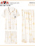 雅鹿睡衣女士夏季开衫薄款短袖长裤三件套酷丝棉宽松休闲家居服套装 3802 M（150-160cm/90-110斤）