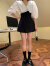 BTTKDL时尚不规则西装半身裙女小个子春秋新款设计感高腰显瘦包臀a字短 白色裤裙. S