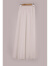 YAWULFE雪纺半身裙夏季 波西米亚 长裙高腰纯色A字裙拖地沙滩裙 白色 90CM