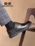 奥康（Aokang）男鞋商务正装鞋日常男士中青年舒适皮鞋系带百搭鞋子T93233333 黑色43码