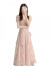 欧若婷雅新款连衣裙2024夏季雪纺裙子女装显瘦荷叶边法式设计感甜美仙女裙 粉色 M