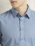 雅戈尔长袖衬衫男格纹免烫衬衫含羊毛TR混纺面料手感舒适商场同款 蓝色 39