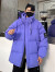 7家优品白鸭绒连帽羽绒服男士春季美式潮牌设计感加厚保暖贴标面包外套 JSWZ-3639紫色 3XL