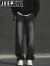 吉普（JEEP）烟灰色牛仔裤男款春秋冬季2023新款美式复古vibe裤子高街休闲长裤 YM3黑色 M 身高168-174CM体重100-125斤