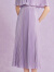 拉珂蒂（La Koradior）2024商场同款新款名媛紫色礼服公主长裙连衣裙 灰紫罗兰 M