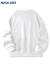 NASA GISS卫衣男国潮联名款印花情侣宽松圆领百搭上衣学生长袖T恤 白色3XL