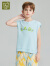 拉比（Labi Baby）童装男童T恤儿童背心夏季宽松无袖上衣纯棉透气度假风 蓝色 140 
