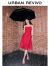 UR2024夏季新款女装气质侧捏褶肩带金属链条连衣裙UWG740073 玫红色 XS