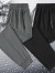 苏京猫超大码冰丝休闲裤男胖子夏季薄款透气冰丝速干弹力长裤子家加肥 缩口黑色 2XL适合130-150斤