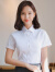 VIILAISH夏季新款棉柔女短袖衬衫职业装OL白色修身工作服棉质女士短袖衬衣 DV2012-31 37