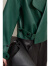 AMII2023秋新款复古酷帅军旅风羊皮革皮衣女高级感上衣短款外套 绿色 155/80A/S