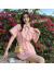 AMERON CAI潮牌2024夏季新款女装感短裙小众设计气质收腰粉色连衣裙子 粉红色 XL