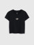 Gap女装夏季LOGO辣妹风短款正肩T恤598251时髦短袖上衣 黑色 165/84A(XS)