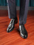 金利来（goldlion）男鞋商务正装休闲鞋简约舒适皮鞋567810183ABB-黑色-41码
