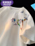 DESSO唐狮集团新中式短袖T恤男夏季新款冰丝国风大码国潮华夫格体恤衫 白色 L