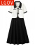 LGOV女装高端轻奢连衣裙2024夏新款两件套装裙子感外穿吊带背心裙 黑色 2XL