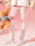 PawinPaw小熊卡通童装童装春款女童长裤拼接撞色条纹裤 Pink25/粉红色 110cm