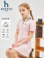 哈吉斯（HAZZYS）品牌童装女童连衣裙2024夏季新款舒适柔软透气弹力轻薄短袖POLO裙 藏蓝 160