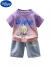 迪士尼（Disney）奥特曼衣服套装男童夏季短袖套装2023新款儿童时尚洋气夏装男孩宝 蓝色 【一套】-纤维 130适合身高120-130cm年龄7-8周