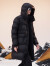 高梵黑金鹅绒服机能3.0七格2023年羽绒服男女同款长款冬外套 黑色XS