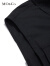 MO&Co.夏高级感棉麻混纺工装裤阔腿连体裤MBB2JPS003 黑色 S/160