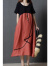 皮尔卡丹2024夏季新款韩版连衣裙时尚女装显瘦撞色拼接短袖过膝a字裙女装 桔色 L（建议115-125斤