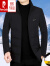 皮尔卡丹高档冬季新款短款羽绒服男士轻薄白鸭绒外套2023厚的中年男装潮 红色 165/S95至110斤