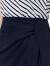 歌莉娅   针织条纹套装（T恤+半裙）  1B3CAC010 21S蓝白间条 XXL