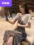 妙逸洛小香风连衣裙女装2023年夏季新款气质高级感休闲显瘦法式收腰裙子 图片色 S