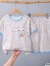 浪莎（LangSha）促销2024新款夏季卡通小熊短袖套装女童空调睡衣中大童女孩儿童家 XC坑条短套-玉桂犬 8码-建议身高95-105cm