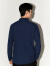 堡狮龙bossini男款秋季新品简约通勤基础款休闲长袖Polo衫 1559深蓝色 M